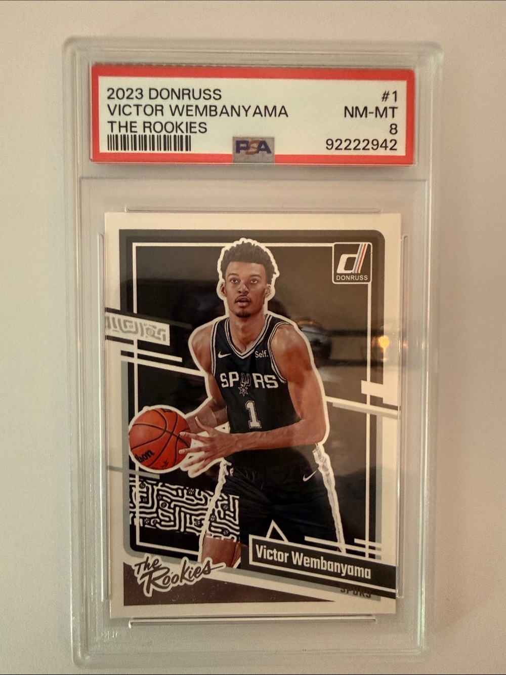 Donruss Victor Wembanyama Rookie Card - Black & White